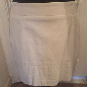 Forever 21 Cream Leather Skirt side zippers Large
